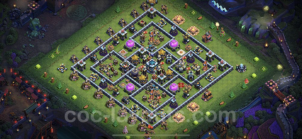 Anti Everything TH13 Base Plan with Link, Legend League, Copy Town Hall 13 Design 2022, #43