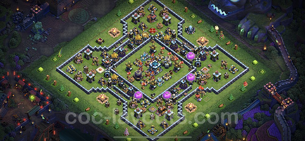 Anti Everything TH13 Base Plan with Link, Anti 2 Stars, Copy Town Hall 13 Design 2022, #45