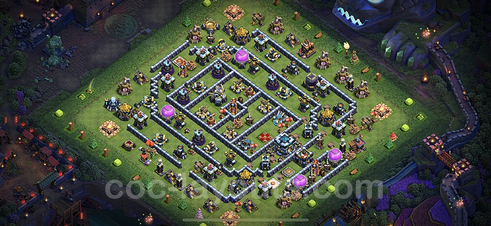 Anti Everything TH13 Base Plan with Link, Copy Town Hall 13 Design 2023, #53