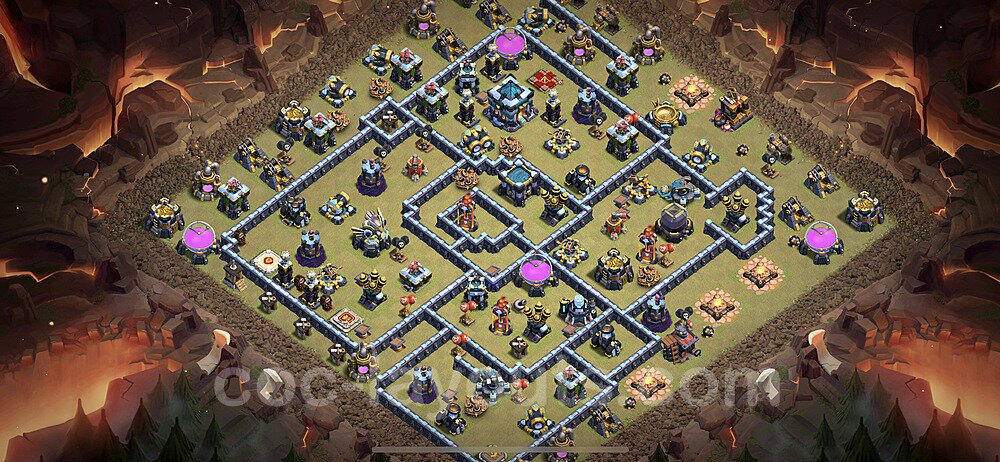 TH13 Anti 3 Stars Base Plan with Link, Anti Everything, Copy Town Hall 13 Base Design 2023, #75