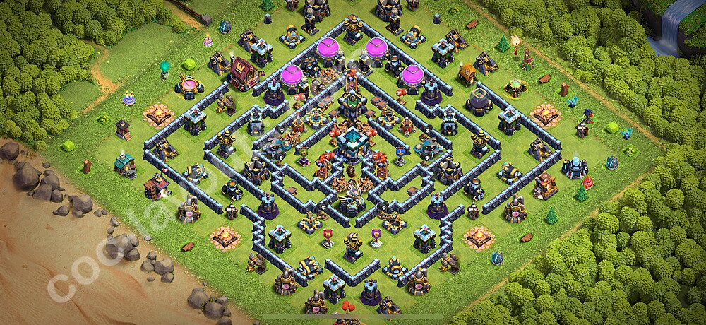Die Anti 2 Sterne Base RH13 + Link, Legend League 2026 - COC Rathaus 13 Kopieren Base - #78