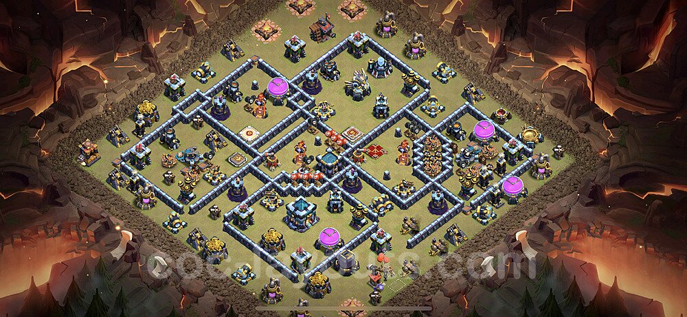 TH13 Anti 3 Stars Base Plan with Link, Anti Everything, Copy Town Hall 13 Base Design 2023, #79