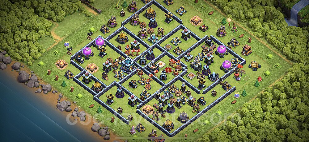 TH13 Anti 3 Stars Base Plan with Link, Anti Everything, Copy Town Hall 13 Base Design 2023, #84
