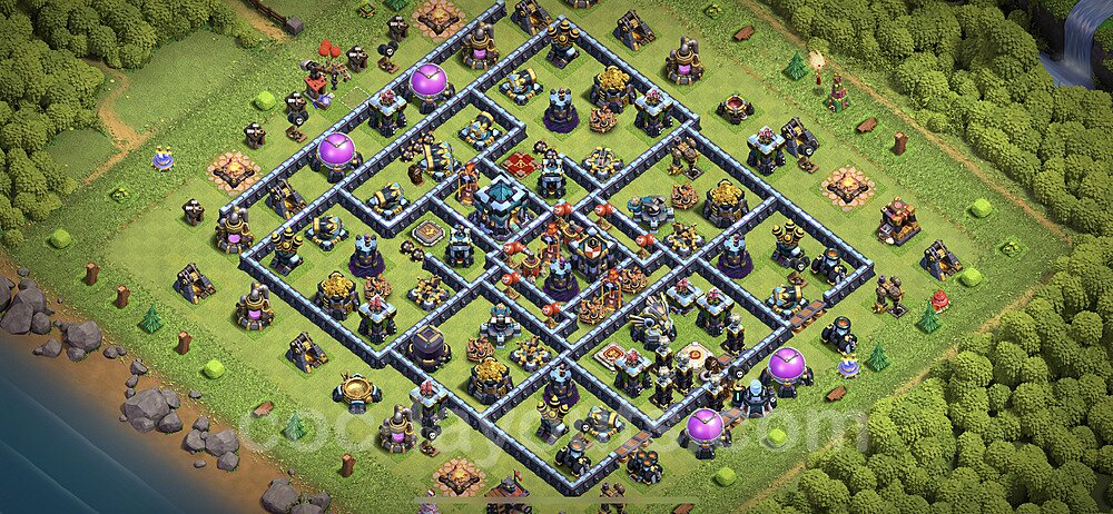 Anti Everything TH13 Base Plan with Link, Copy Town Hall 13 Design 2023, #88