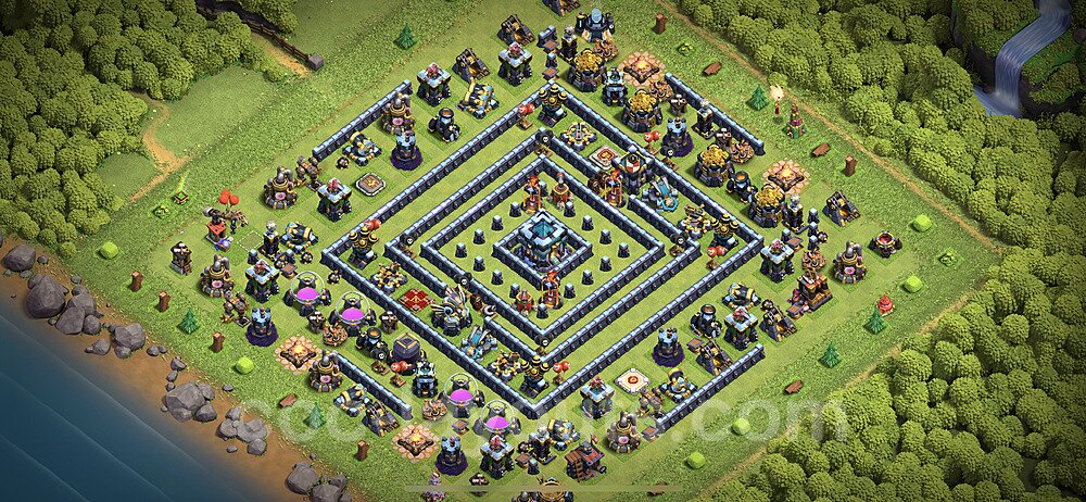 TH13 Anti 3 Stars Base Plan with Link, Anti Everything, Copy Town Hall 13 Base Design 2023, #9