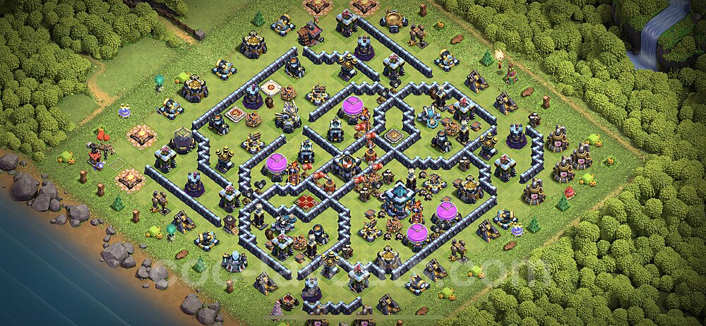 Anti Everything TH13 Base Plan with Link, Copy Town Hall 13 Design 2024, #99