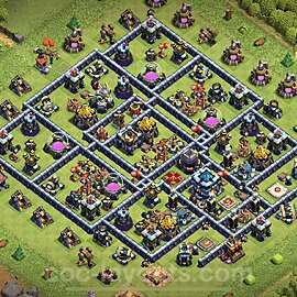 Base plan TH13 (design / layout) with Link, Hybrid for Farming, #1