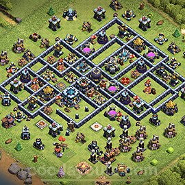 Base plan TH13 (design / layout) with Link, Hybrid for Farming, #10