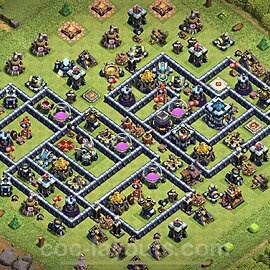 Base plan TH13 (design / layout) with Link, Hybrid for Farming, #11