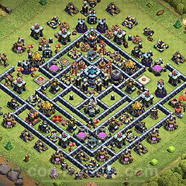 Base plan TH13 (design / layout) with Link, Anti Everything, Hybrid for Farming 2023, #13