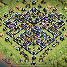 Base plan TH13 (design / layout) with Link, Legend League, Hybrid for Farming 2023, #20