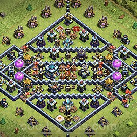 Base plan TH13 (design / layout) with Link, Anti Everything, Hybrid for Farming 2023, #21