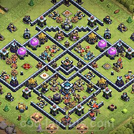 Base plan TH13 (design / layout) with Link, Hybrid, Anti Everything for Farming, #26