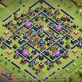 Base plan TH13 (design / layout) with Link, Hybrid, Legend League for Farming, #33