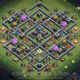 Base plan TH13 (design / layout) with Link, Legend League, Hybrid for Farming 2023, #35