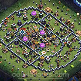 Base plan TH13 (design / layout) with Link, Anti Everything for Farming 2023, #36