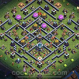 Base plan TH13 (design / layout) with Link, Anti 3 Stars for Farming 2022, #48