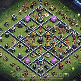Base plan TH13 (design / layout) with Link, Anti Everything for Farming 2022, #54