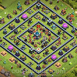 Diseño de aldea para farming Ayuntamiento 13 Copiar, Anti 2 Estrellas - COC TH13 Perfecta Distribucion 2023 + Enlace - #62