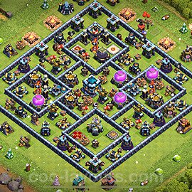 Base plan TH13 (design / layout) with Link, Anti Air / Electro Dragon for Farming 2023, #63