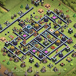 Base plan TH13 (design / layout) with Link, Hybrid for Farming, #7