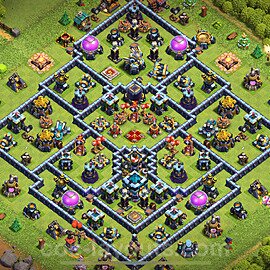 Base plan TH13 (design / layout) with Link, Legend League for Farming 2024, #73