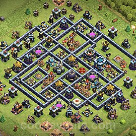Base plan TH13 (design / layout) with Link, Hybrid for Farming, #9