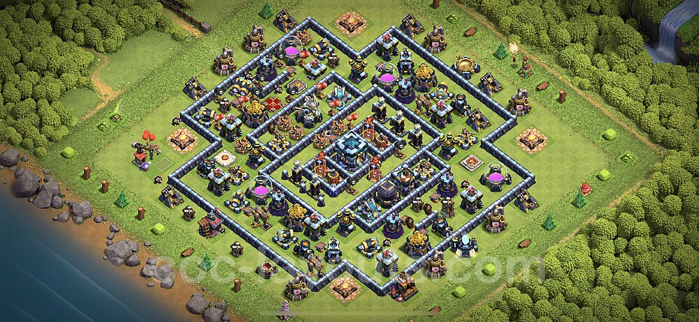 Base plan TH13 (design / layout) with Link, Anti 3 Stars, Hybrid for Farming 2023, #12