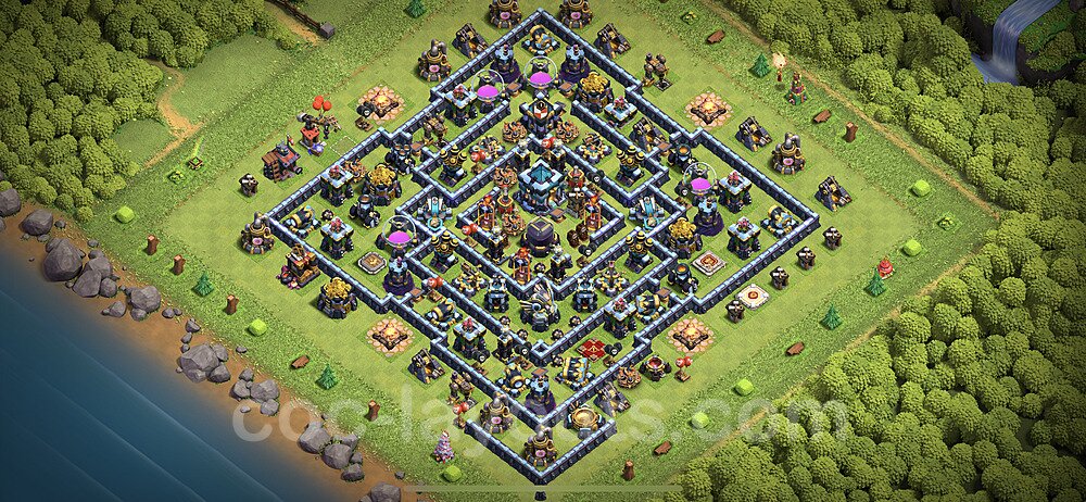 Base plan TH13 (design / layout) with Link, Legend League, Hybrid for Farming 2023, #14