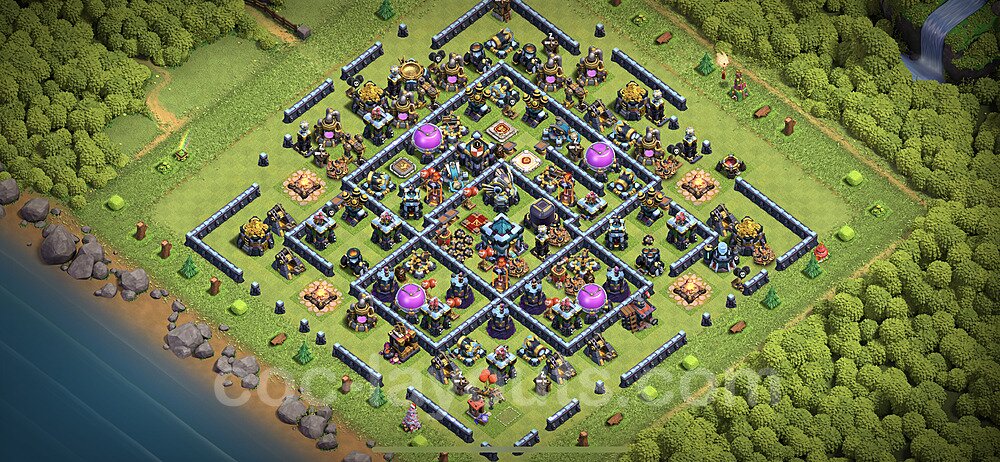 Base plan TH13 (design / layout) with Link, Legend League, Hybrid for Farming 2023, #33
