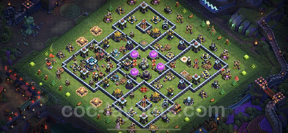 Base plan TH13 (design / layout) with Link, Anti Everything for Farming 2022, #40