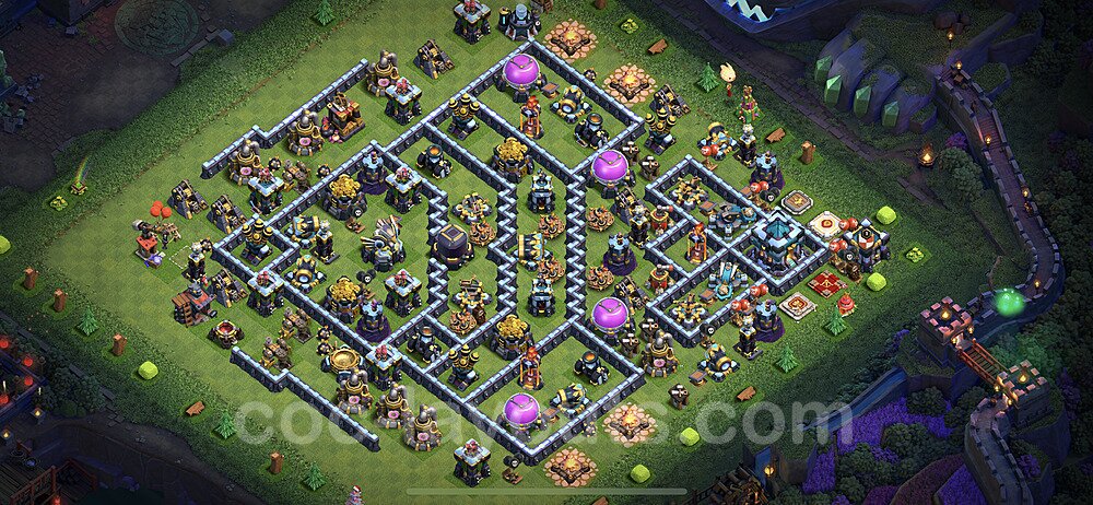 Base plan TH13 (design / layout) with Link, Anti Everything for Farming 2023, #47