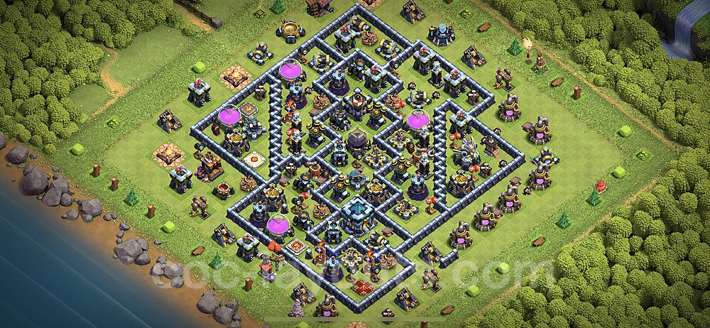 Base plan TH13 (design / layout) with Link, Anti Everything for Farming 2023, #59