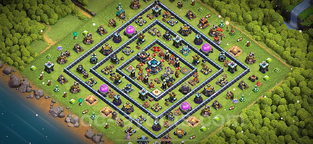 Base plan TH13 (design / layout) with Link, Anti 2 Stars for Farming 2023, #62