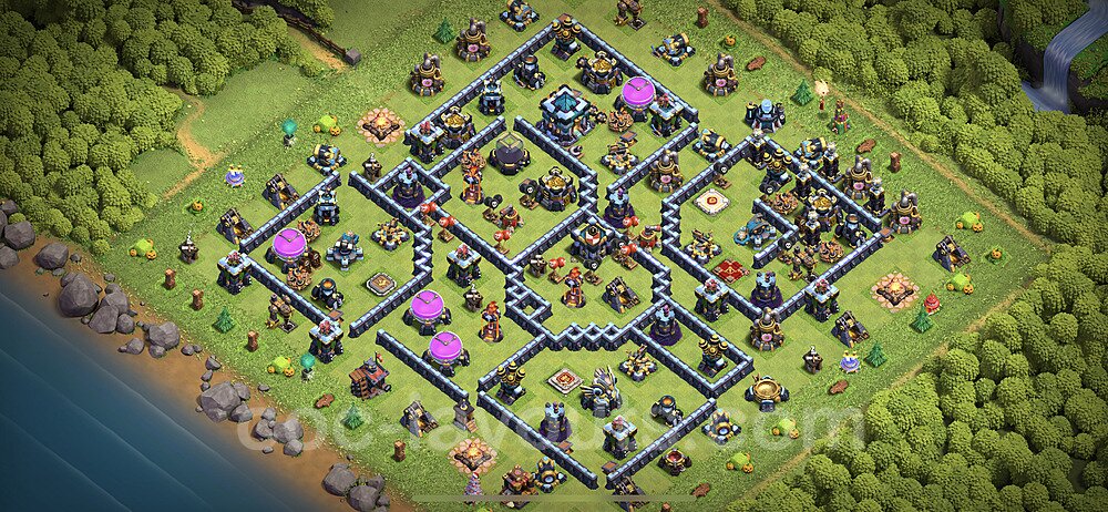 Base plan TH13 Max Levels with Link, Anti Everything for Farming 2024, #65