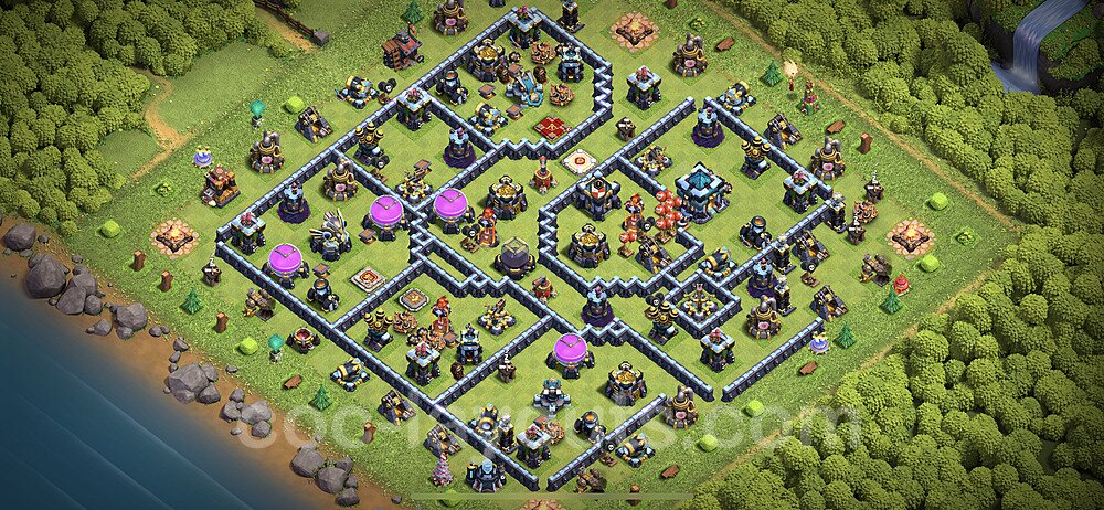 Base plan TH13 (design / layout) with Link, Anti 3 Stars, Anti Everything for Farming 2023, #66