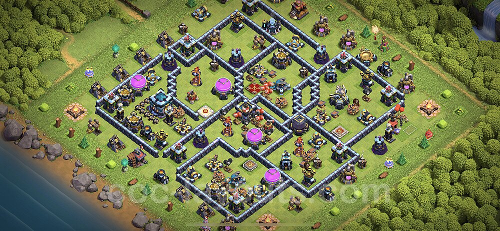 Base plan TH13 Max Levels with Link, Anti Everything for Farming 2024, #67