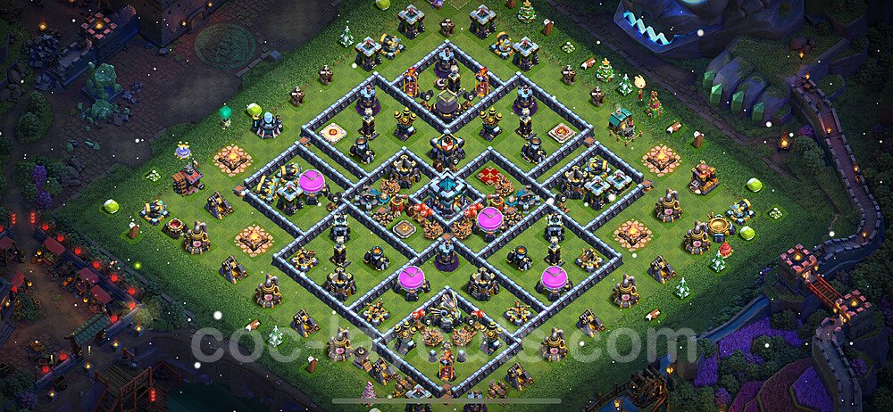Base plan TH13 (design / layout) with Link, Anti 3 Stars, Hybrid for Farming 2024, #71
