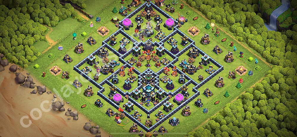 Municipio livello 13 Base + Link, Legend League - Miglior Disposizione villaggio per Farming COC 2026 TH13 - #73