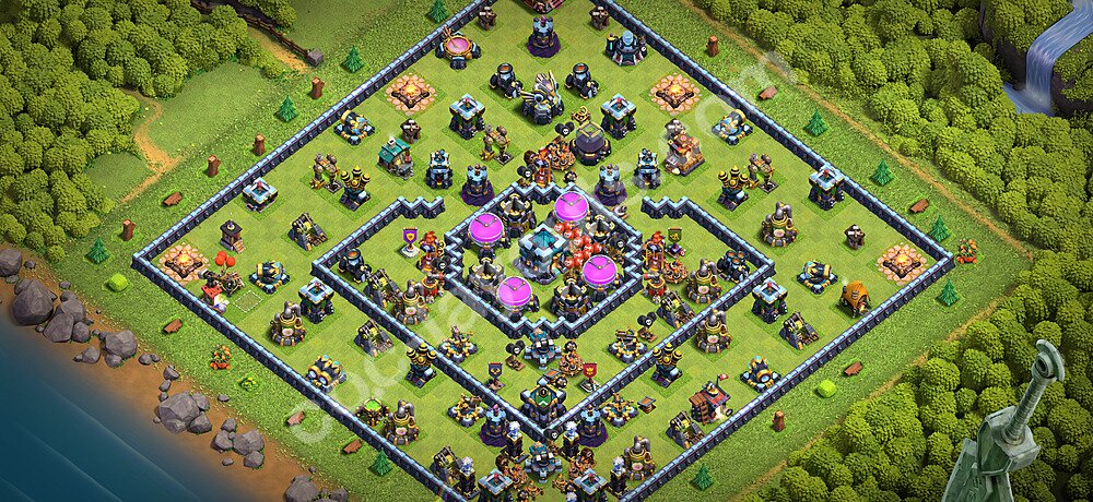 Farming Base Village HDV 13 + Lien (Link), Anti 3 étoiles, Hybride 2026 - Hôtel de Ville 13 Base Copier - #80