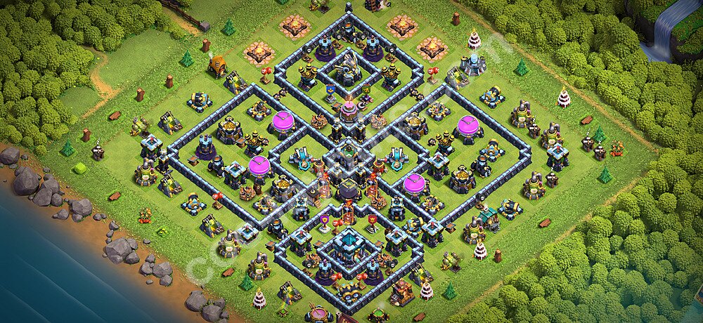 Base plan TH13 (design / layout) with Link, Anti 3 Stars for Farming 2026, #81