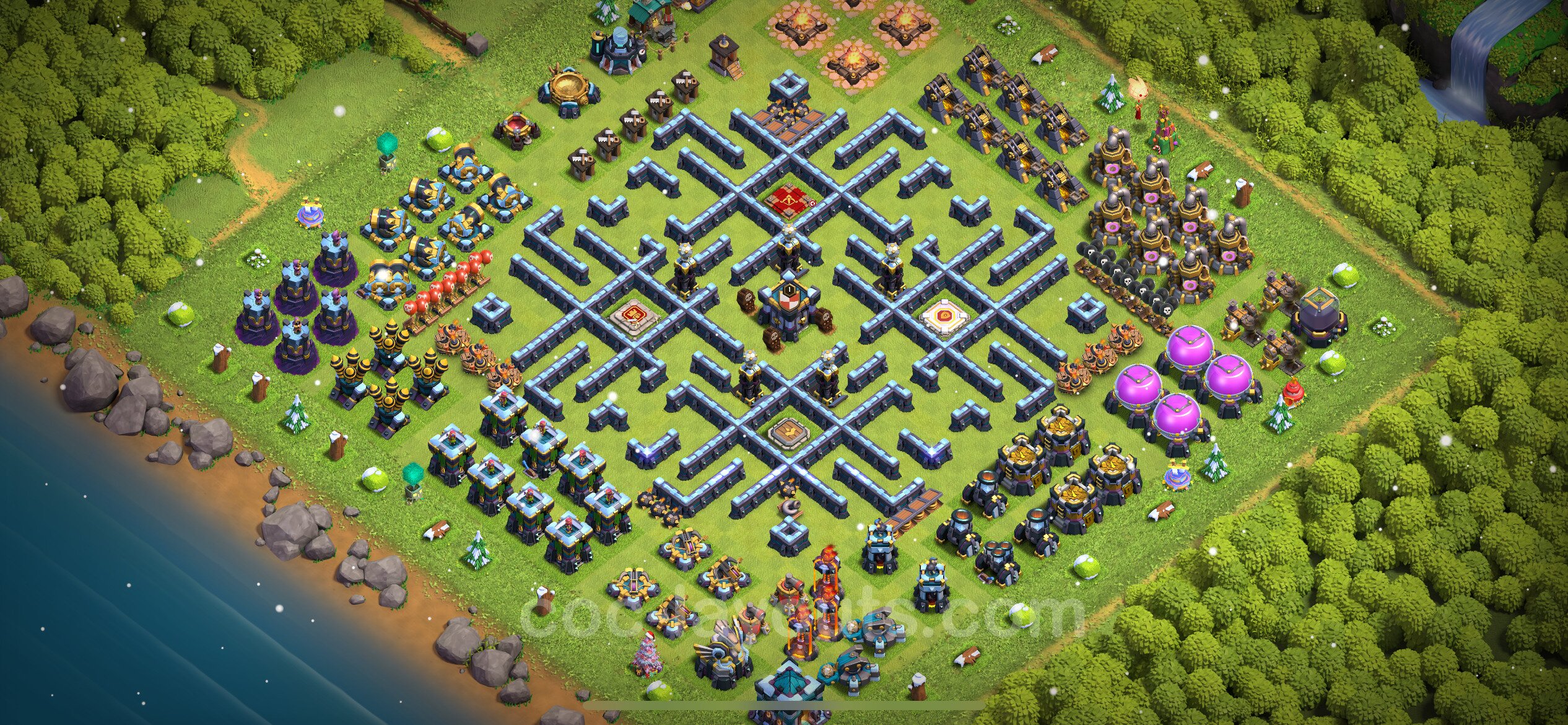 Best Funny Troll Base TH13 with Link 2023 - Town Hall Level 13 Art Base ...