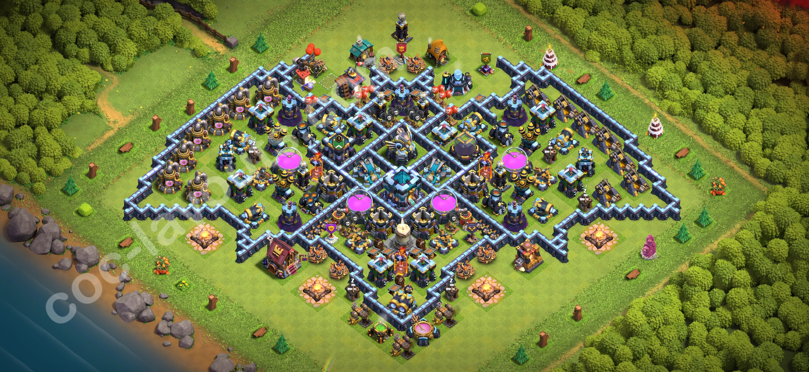 Top Troll Funny Base TH13 with Link - Funny Art Plan 2026 - Clash of Clans - (#58) — Spaß TH13