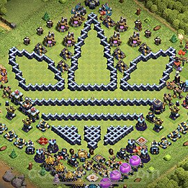 TH13 Funny Troll Base Plan with Link, Copy Town Hall 13 Art Design, #1