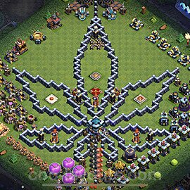 TH13 Funny Troll Base Plan with Link, Copy Town Hall 13 Art Design 2022, #31