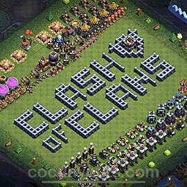 TH13 Funny Troll Base Plan with Link, Copy Town Hall 13 Art Design 2023, #34