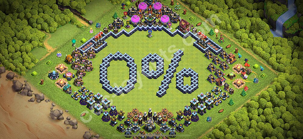 Municipio livello 13 Troll Funny Base + Link - Miglior Art Disposizione Villaggio COC 2026 TH13 - #56