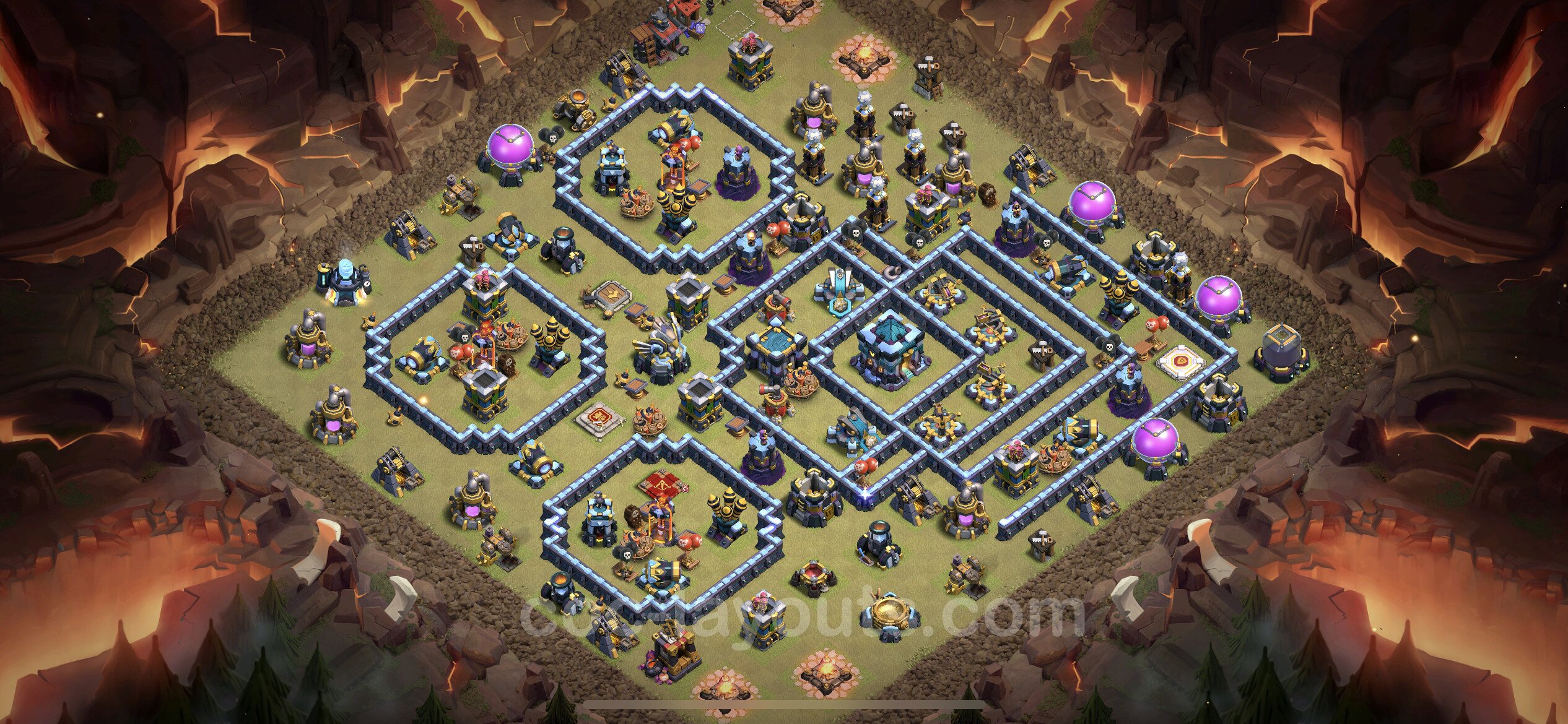 Best Anti 3 Stars War Base TH13 With Link Anti Everything Town Hall 