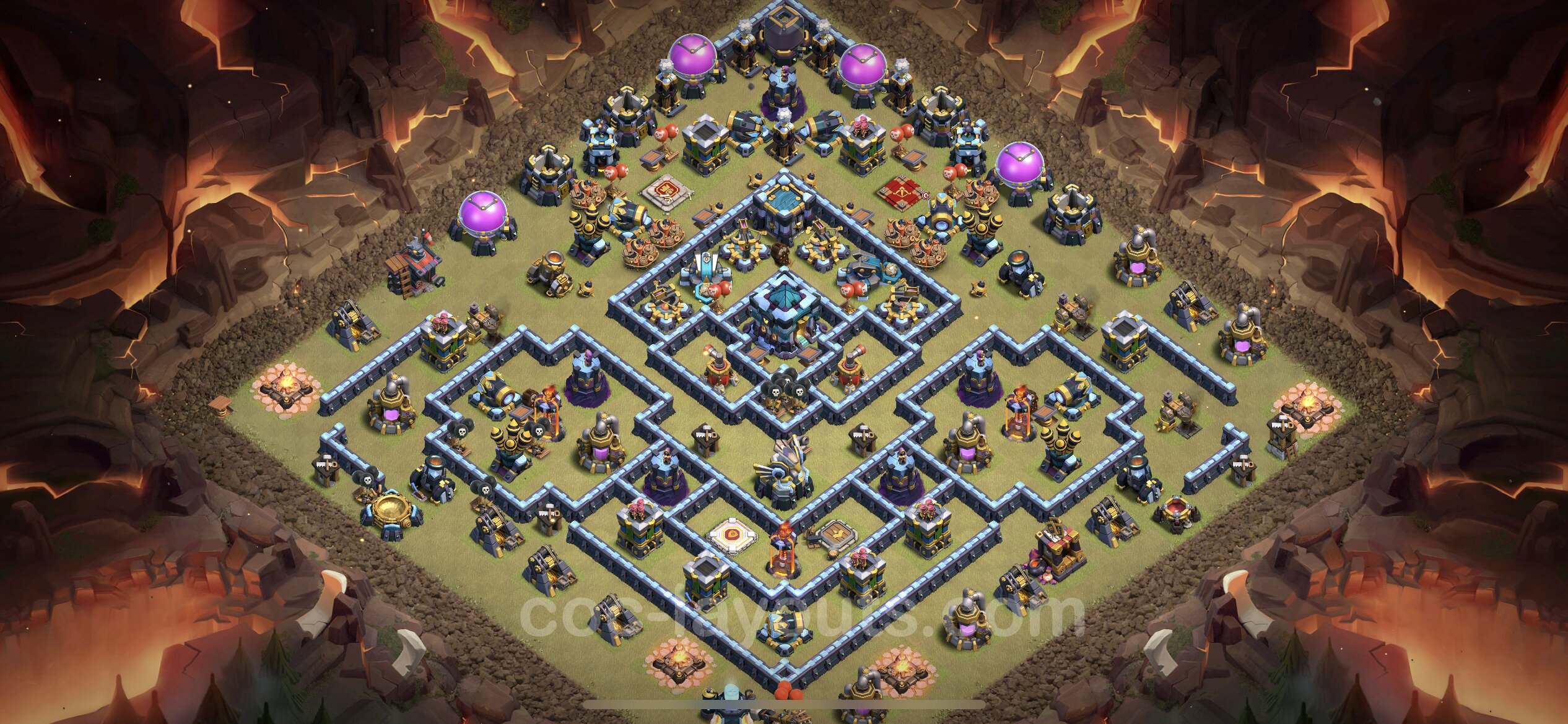 Best War Base Th13 With Link Anti Everything Town Hall Level 13 Cwl