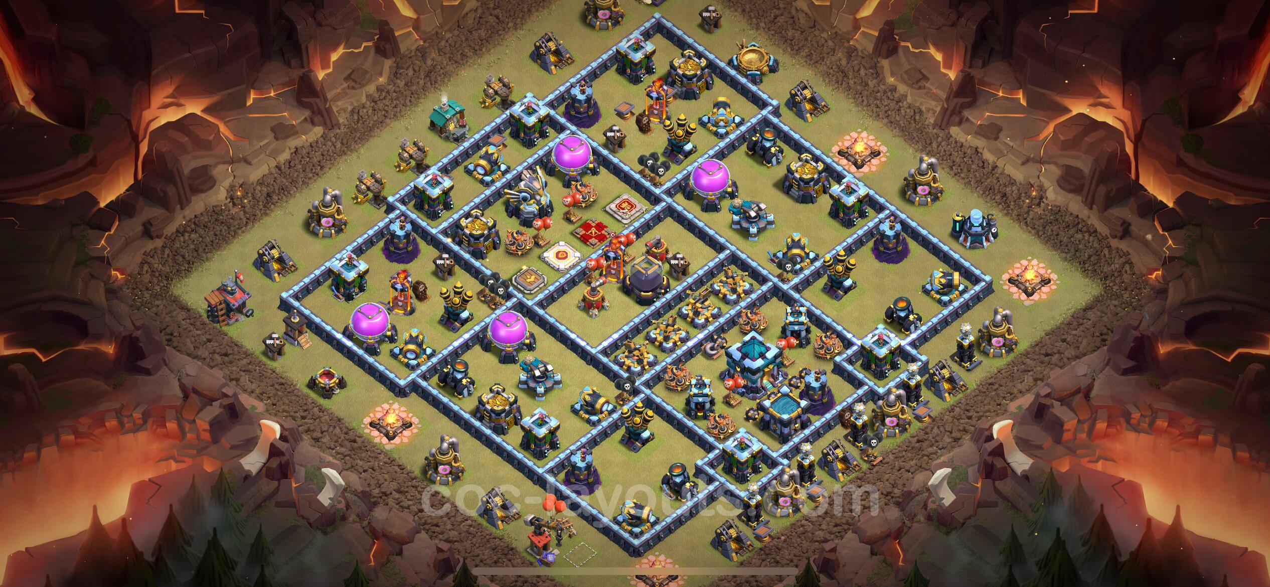 Best Anti Stars War Base Th With Link Hybrid Town Hall